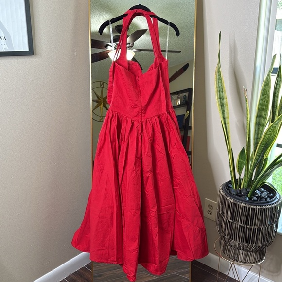 HOUSE OF CB 'Coquette' Scarlet Halter Midi Dress NWOT - Picture 6 of 7